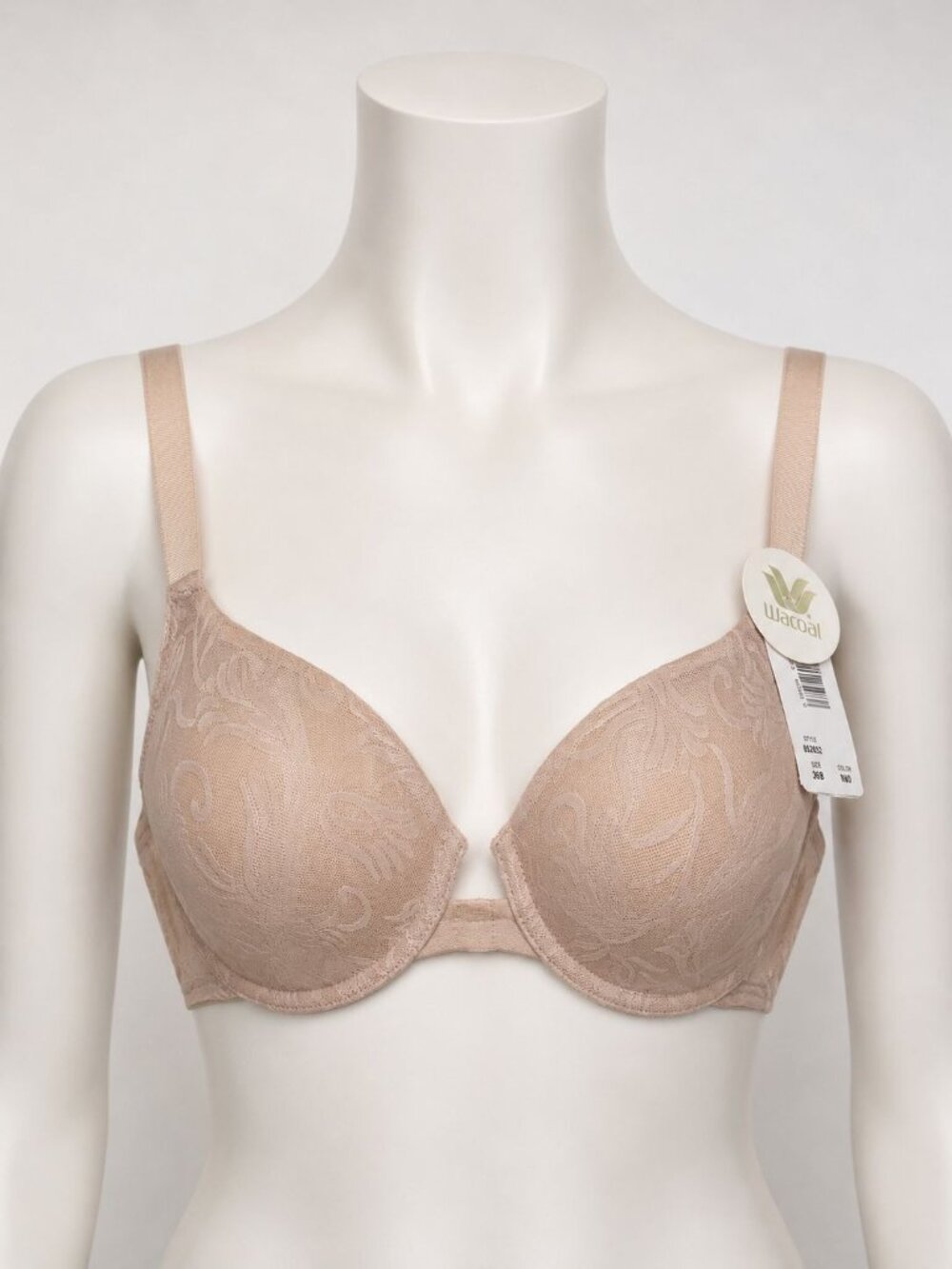 Wacoal size 36D #85935 Underwire Padded Plunge Bar NEW